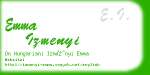 emma izmenyi business card